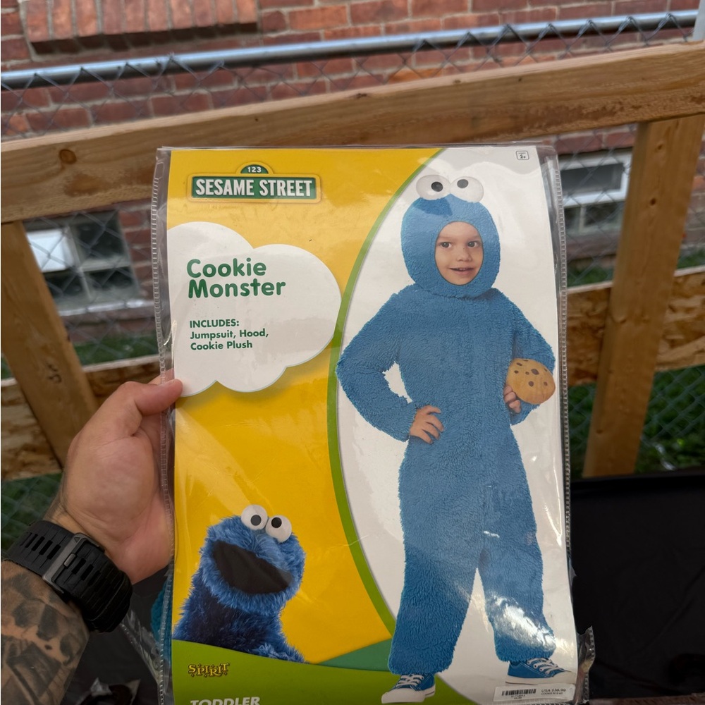 Sesame Street Cookie Monster Costume for Kids - Vibrant Blue